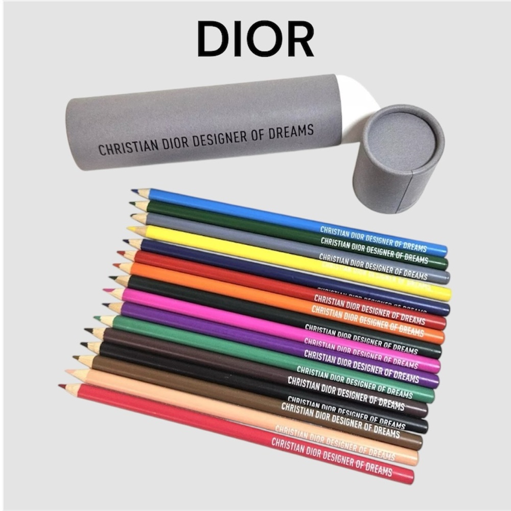Christian Dior Designer of Dreams Colored Pencil Set of 16 Rare 2021 Exhibition